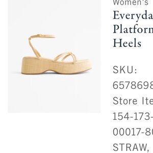 Abercrombie & Fitch Women's Tan Platform Sandals